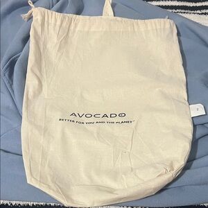 Avocado Natural Cotton Drawstring Bag